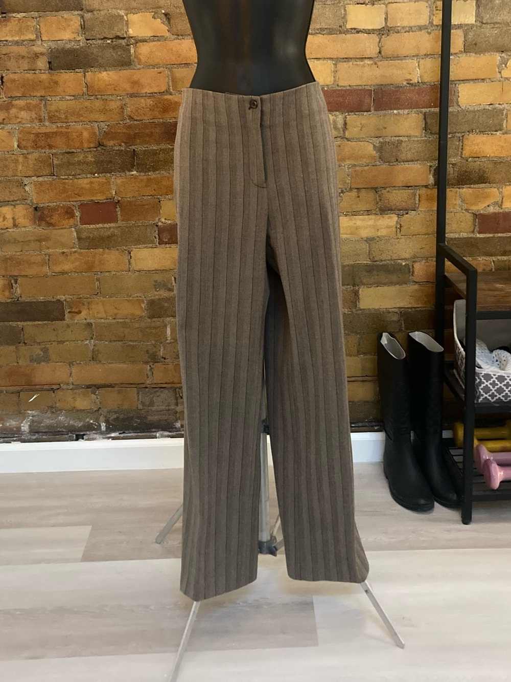 Anne Klein Taupe striped Pants